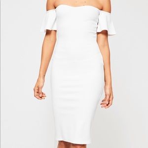 Missguided White Bardot Dress
